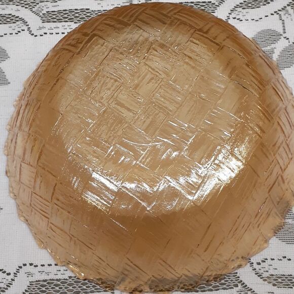 2-Pc. bundle of depression Indiana Marigold amber bowl and toothpick holder. - Picture 4 of 11